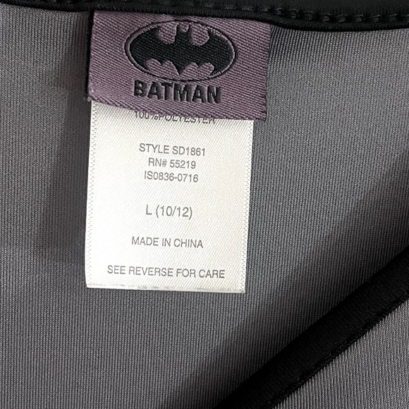 Batman Batgirl Costume Dress‎ Girls Large Gray Black Pink Stretchy Superhero - Picture 3 of 10